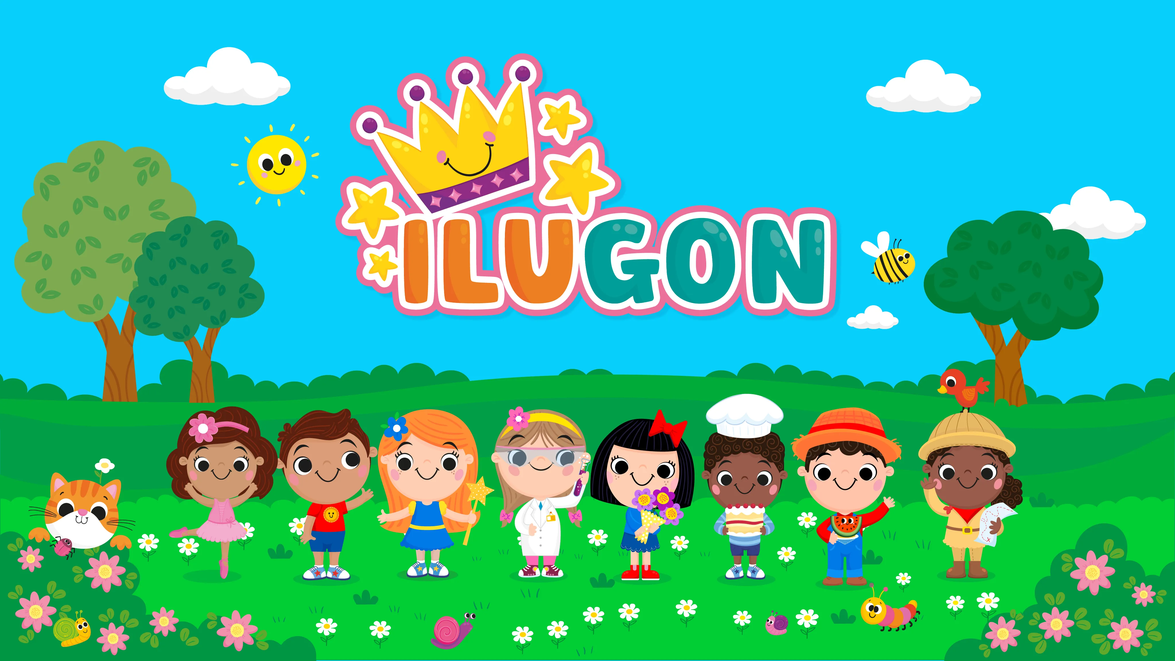Ilustración de personajes de los juegos de ilugon